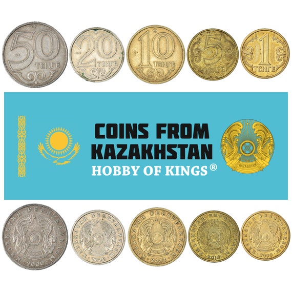 5 Kazakhstan Coins | Mixed Kazakhstani Currency | Tenge | Central Asian Money