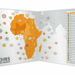 Complete 203 Coin Collection Folder | 5 Continents Asia Africa America Europe Oceania | Numismatic Journey Around the World | VF - UNC
