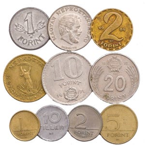 Hungary 10 Mixed Coins | Filler Forint | Dove of peace | Liberty Statue | Since 1946