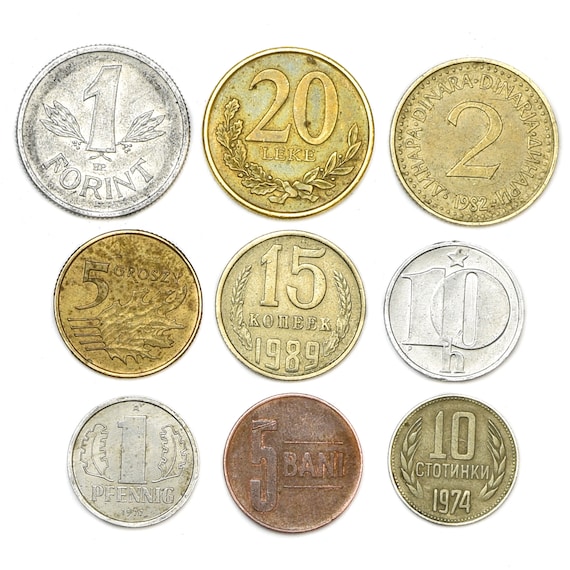 9 Different Coins From Socialist Block Coins, Eastern Block Coins, Communist Coins