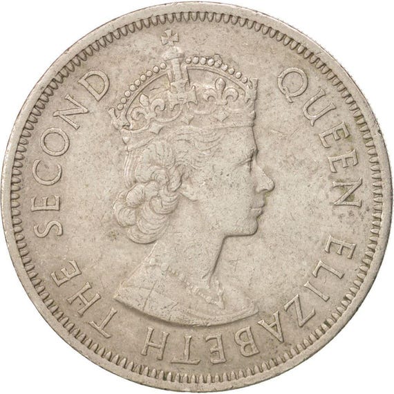 香港 1ドル硬貨 | エリザベス2世初代肖像 | KM35 | 1971 - 1975 - Etsy