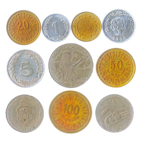 10 Unique Coins Tunisia | Millim Dinar | African Collectible Money | Foreign Currency Arab World