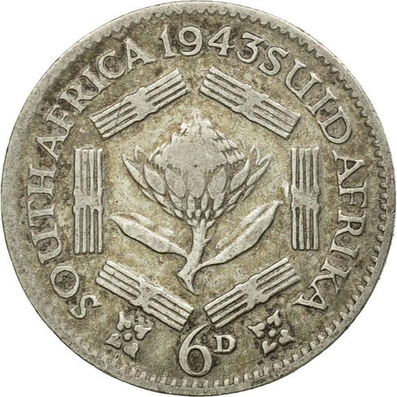 South Africa 6 Pence Coin | George VI | KM27 | 1937 - 1947 - Etsy