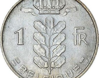 Belgian Coin 1 Franc - Baudouin I Belgique | Cornucopia | Oak | 1950 - 1988