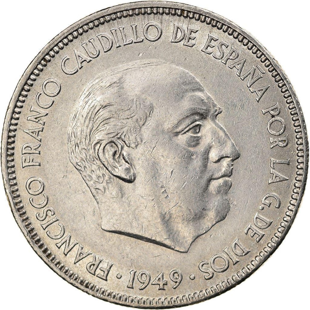未使用　スペイン　1940年　5ペセタ　P-123a il_1080xN.7263792882_jhwo.jpg