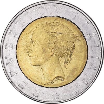イタリア硬貨 500リラ イタリア銀行創立100周年記念 | 女性の頭部