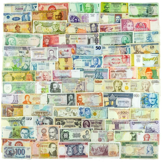 Different Mix of World Banknotes | More than 50 Unique Countries | Genuine Currency | Real Collectible Paper Notes