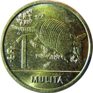 Uruguay Münze Uruguay 1 Peso | Mulita | Gürteltier | 2011 - 2019