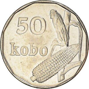 Nigerian 50 Kobo | Corn Ears | Nigeria | 2006