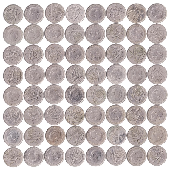 Spain 5 Pesetas | 100 Coins | Francisco Franco | Eagle of Saint John | KM786 | 1957