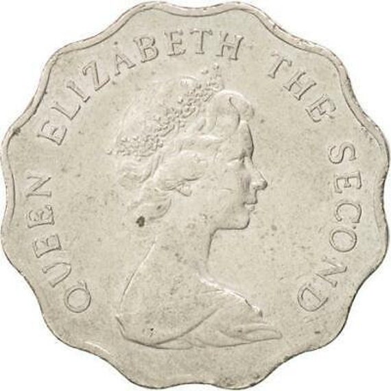 Hong Kong 2 Dollars - Elizabeth II 2nd Portrait Coin KM37