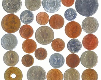 世界のコインコレクション：ユニークな外国通貨コイン100枚 - Etsy 日本