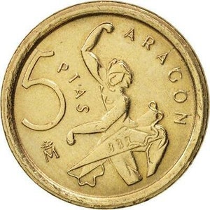 Spain 5 Pesetas Coin | Aragon | 1994
