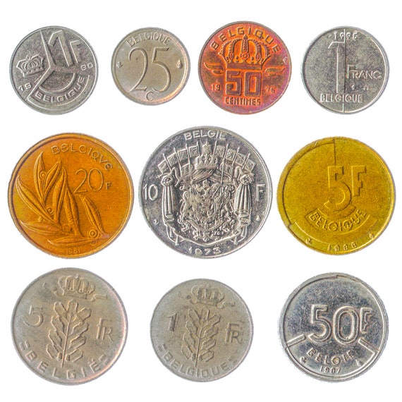 Belgium 10 Mixed Coins | Centimes Francs | Ceres | Cornucopia | King Albert II | Baudouin I Since 1948