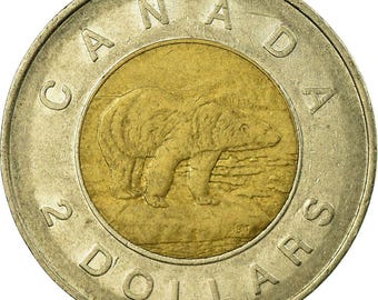 a317 カナダ　2ドル　　硬貨　北極熊　エリザベス女王　52枚　まとめて a317 カナダ 2ドル コイン 硬貨 北極熊 エリザベス女王 52枚