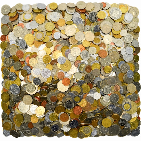 1 Pound of Collectible Coins From EXOTIC countries: Asia, Middle East, Africa, Oceania, South and North America Currency (0.45kg)