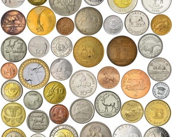 Wildlife Coin Collection: Lions, Elephants, Kangaroos