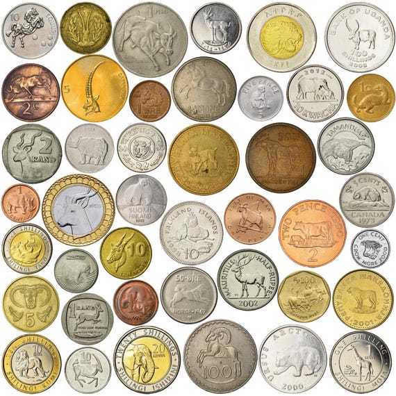 Different Coins With Mammals | Wildlife Coin Collection with Lions Elephants And More | Unique Gift for Collectors And Animal Lovers