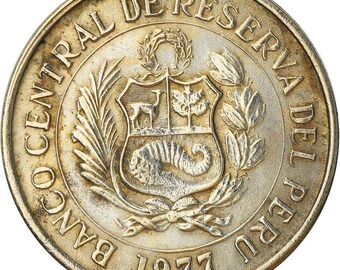 Peru 5 Soles De Oro Coin | Tupac Amaru | KM267 | 1975 - 1977  display picture 2