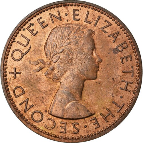 ニュージーランド 1ペニー硬貨 | エリザベス2世女王 | トゥイ・バード