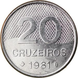 Brazilian | 20 Cruzeiros Coin | Saint Francis of Assis Church | 1981 - 1984