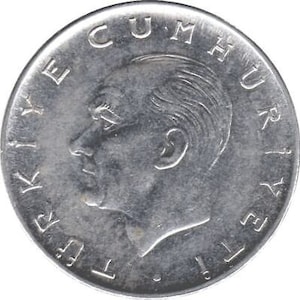 Turkish Coin Turkey 1 Lira | President Mustafa Kemal Ataturk | 1959 - 1980