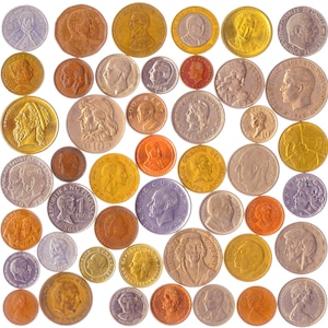 Different Coins Faces Of: Heroes, Leaders, Dictators, Kings & Queens Portraits