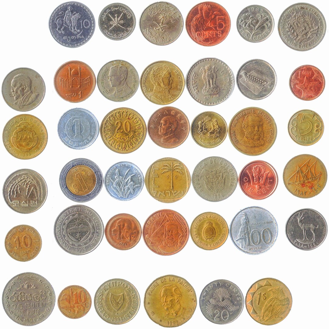 Exotic World Coin Collection: 20-40 Coins From Africa, Asia, Americas ...