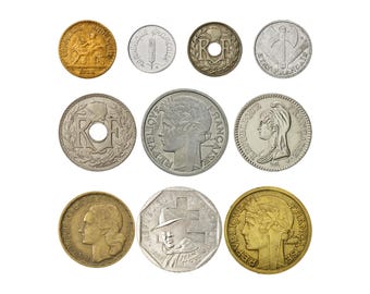 フランス　貨幣セット　銀貨 フランス貨幣コレクション：1917-2001年 外貨セット - Etsy 日本