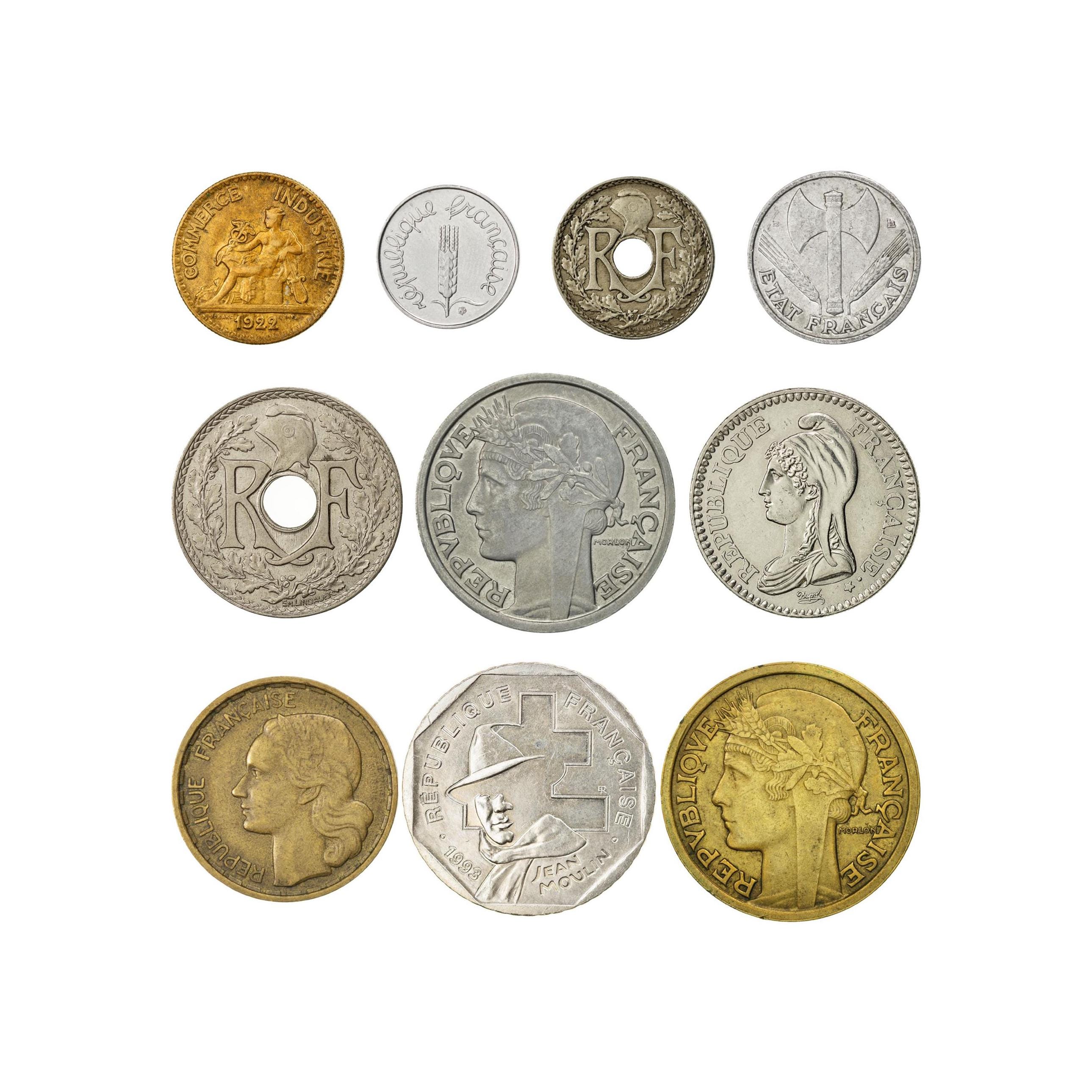 フランス　貨幣セット　銀貨 フランス貨幣コレクション：1917-2001年 外貨セット - Etsy 日本