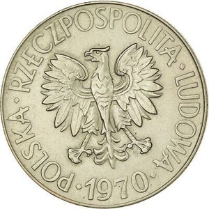 Moneta polacca 10 Złotych / Tadeusz Kościuszko / Aquila / Polonia / 1969 - 1973