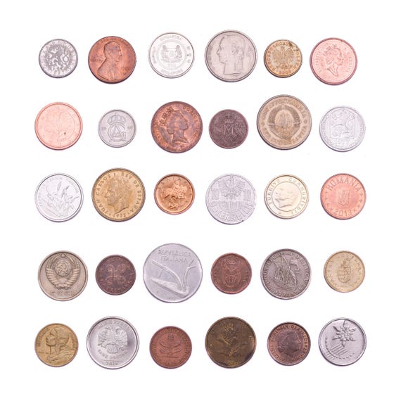 Set of 30 Coins From 30 Different Countries Coins Lot