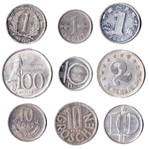 OLD COLLECTIBLE COINS SET OF 23 COINS FROM 23 DIFFERENT COUNTRIES COINS LOT