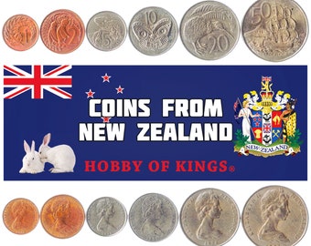 ニュージーランドコインセット：収集価値のある外国通貨、1～20セント