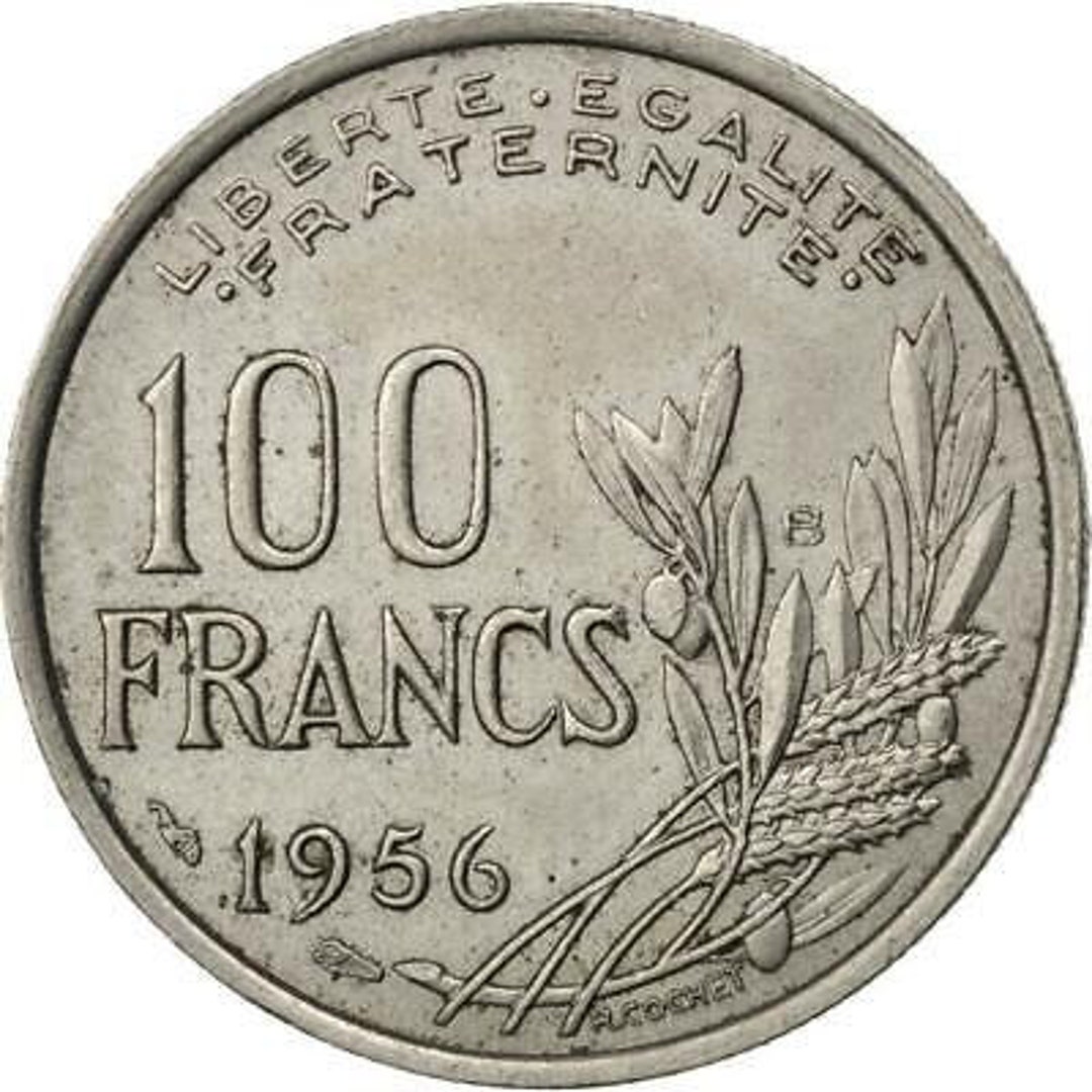 フランス硬貨 100 フラン | フランス | 1954 - 1959 - Etsy 日本