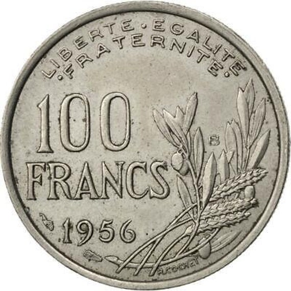 2896【フランス】1フラン硬貨　ランダム100枚 フランス旧硬貨(1964年・1フラン)の通販 by miles'shop｜ラクマ