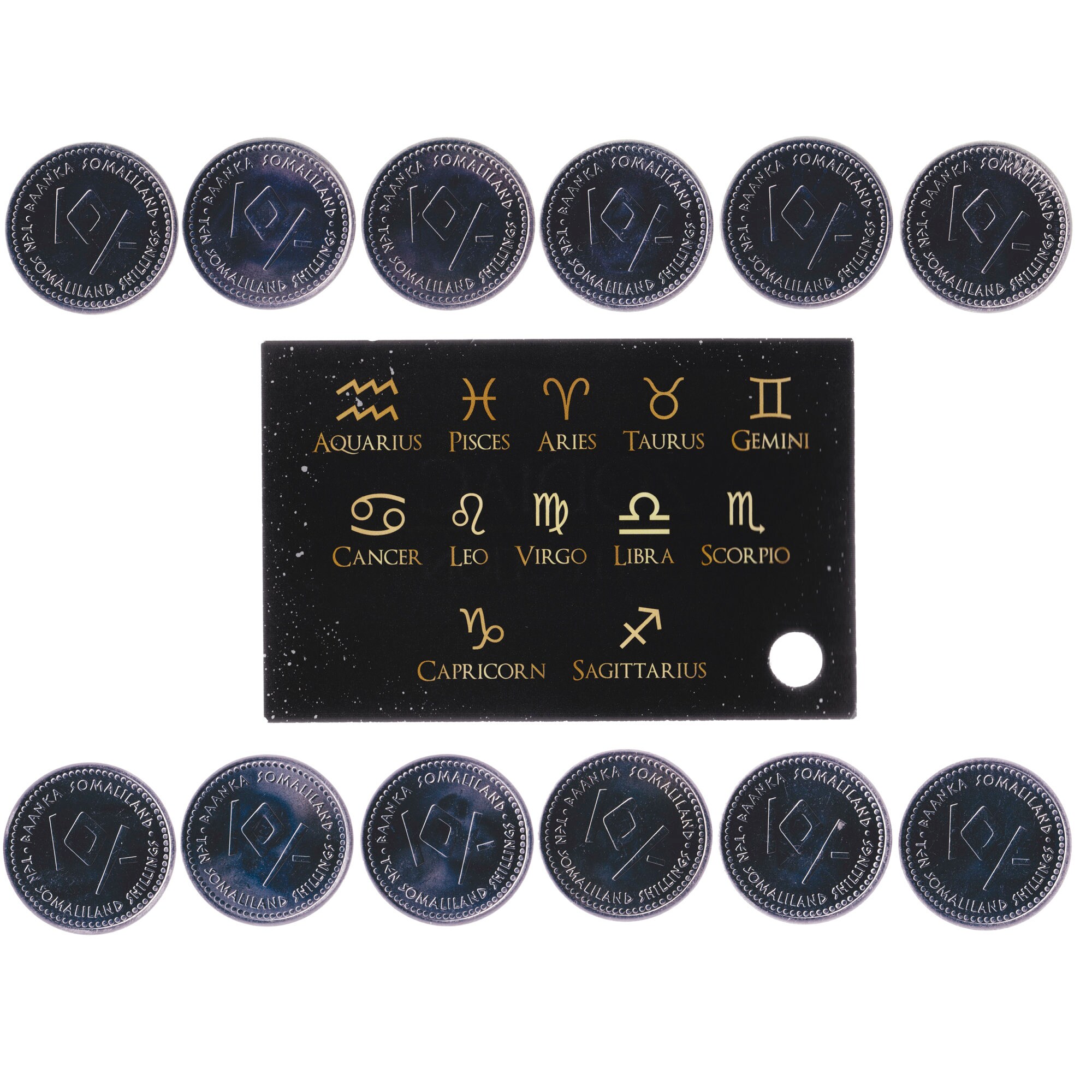 thumbnail image 2 of Somaliland 12 Coins Set - Zodiac Series - Uncirculated (UNC) 2 of 2
