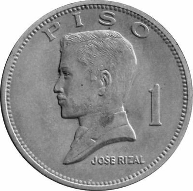 Philippines 1 Piso Jose Rizal Coin KM 203 | 1972 - 1974 - Etsy
