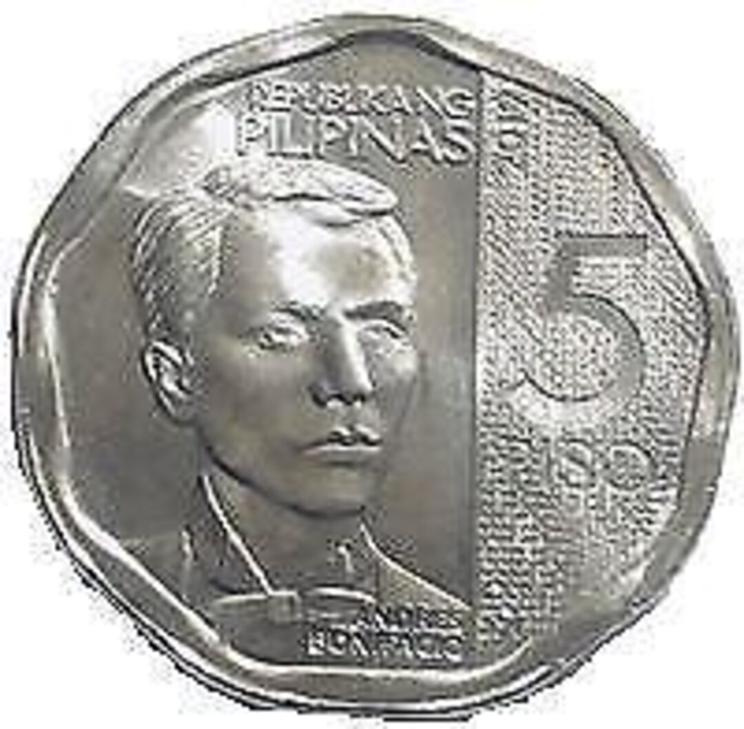 Philippines 5 Piso Coin | Nonagonal Shape | 2019 - 2020 - Etsy