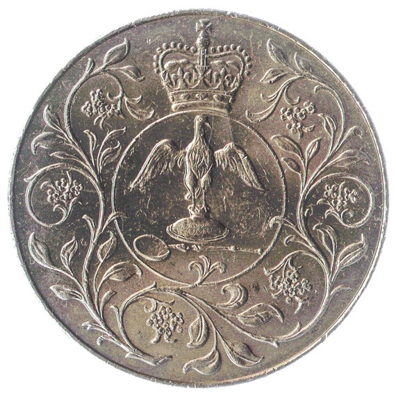 British Commemorative 25 New Pence Coin - 25th Anniversary of Accession of Queen Elizabeth II 1977