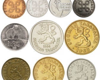 Finnish Coins Set | Suomi Money Collection | Finland