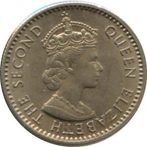 Nigerian Coin 6 Pence | Queen Elizabeth II | Cacao Beans | Nigeria | 1959