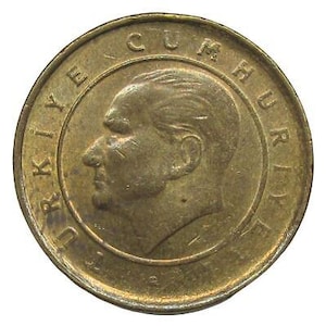 Turkish Coin Turkey 1 Yeni Kurus | President Mustafa Kemal Ataturk | 2005 - 2008