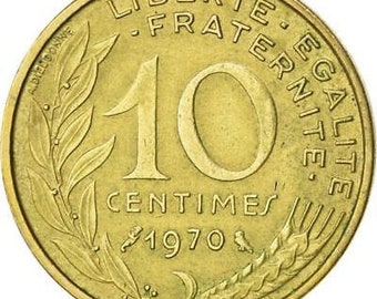 フランスのコイン 10 サンタイム |フランス | 1962 ～ 2001 年 - Etsy 日本