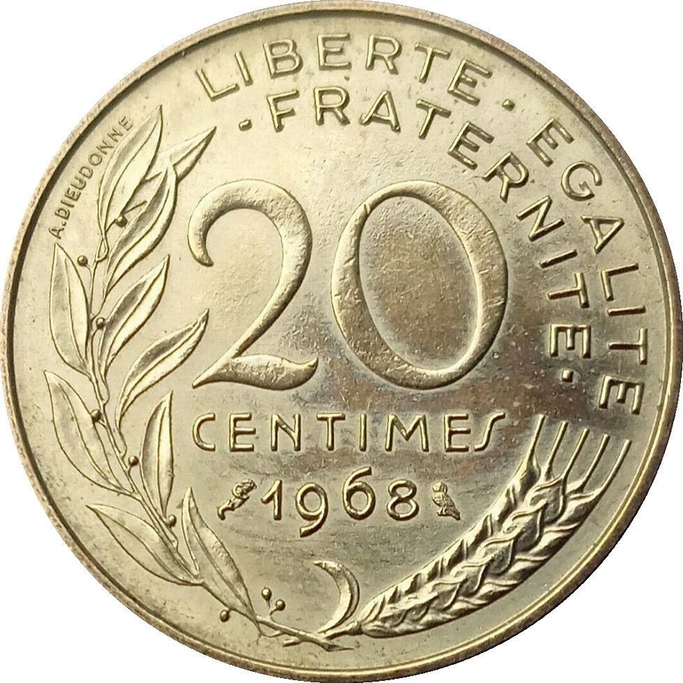 Piece De 20 Centimes De Franc Rare