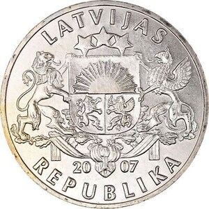 Latvian Coin Latvia 1 Lats Salmon Lion Griffin 1992 2008 image 10