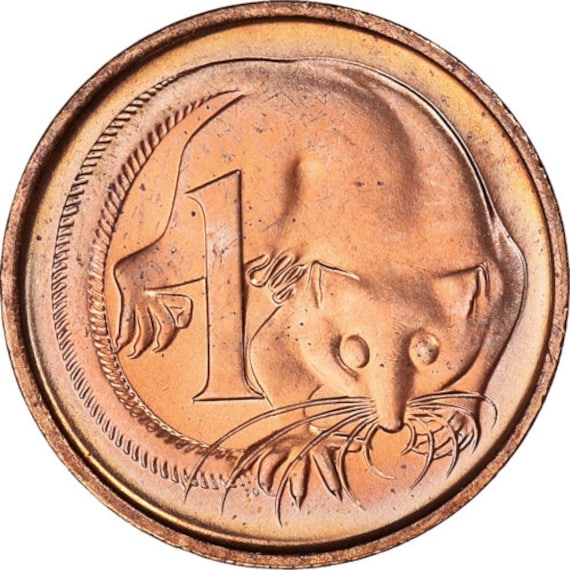 オーストラリア硬貨 1 セント | エリザベス 2 世 | 羽根の付いた