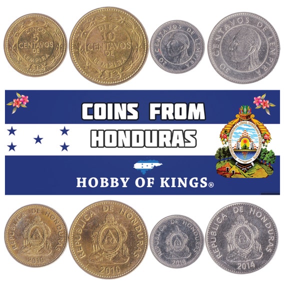 Honduran 4 Coin Set 5 10 20 50 Centavos | Pyramid | Lempira | 2010 - 2019