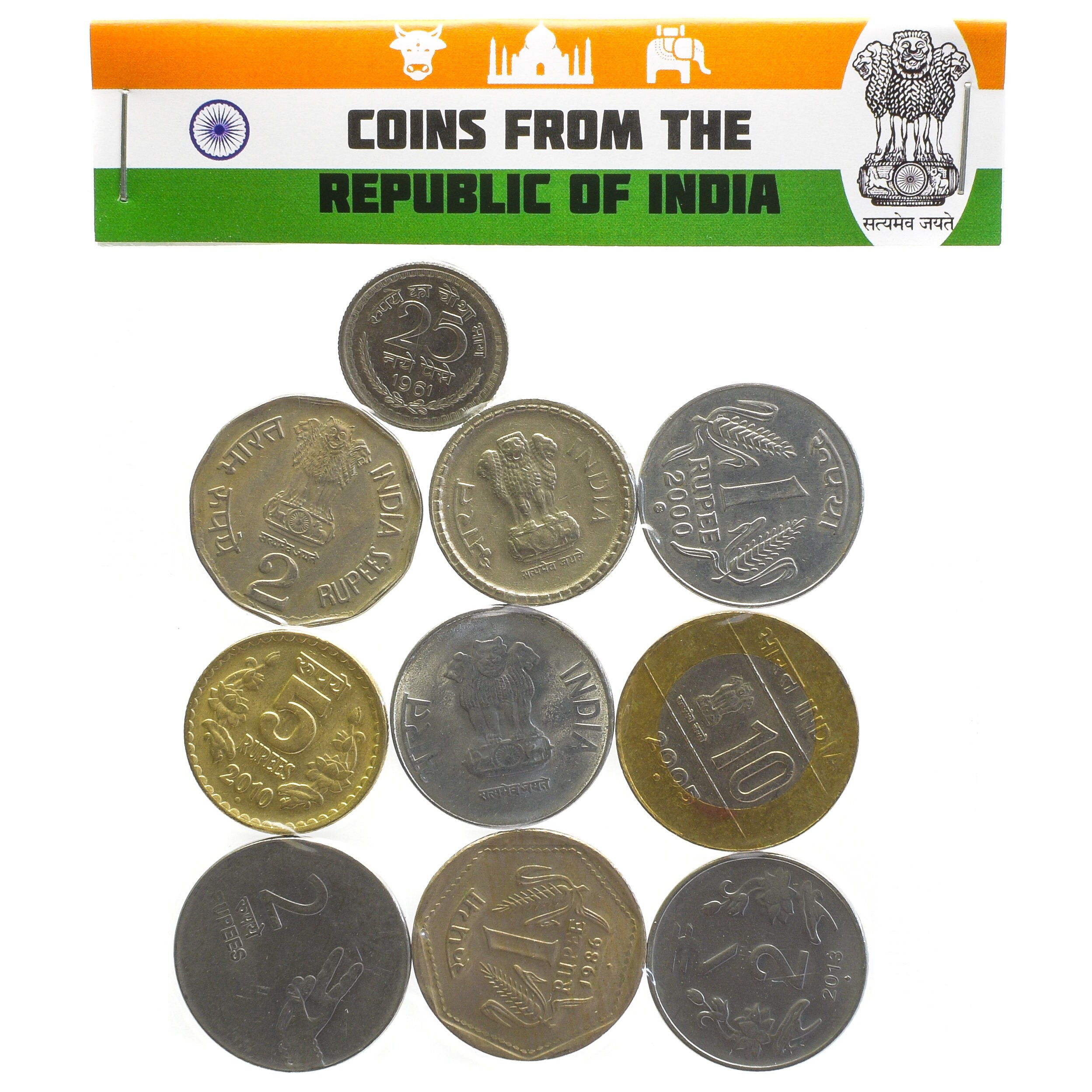 Lot von 10 indische Münzen Indien: Paise Rupie. Gemischte | Etsy