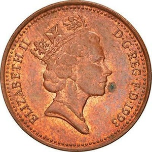 United Kingdom 1 Penny - Elizabeth II | magnetic | Coin KM935a 1992 - 1997